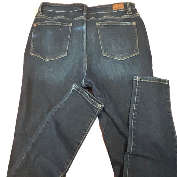 Judy Blue Hi Rise Skinny Jeans Womens 13/31 JB82253 Dark Wash Stretch Whiskered - Picture 2 of 9
